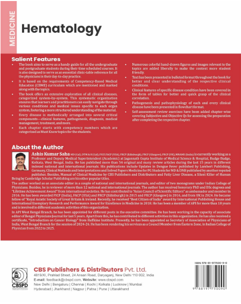 Medicine- hematology (as per the competency-based medical education curriculum (nmc) for the indian medical graduates