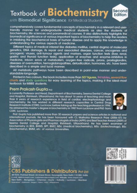 Textbook of biochemistry with biomedical significance for medical students