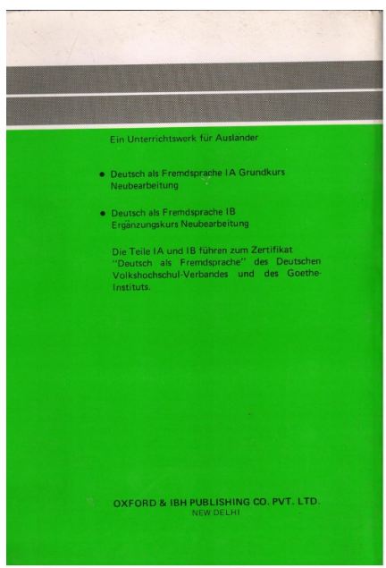 German as a foreign language 1a structural exercises and tests