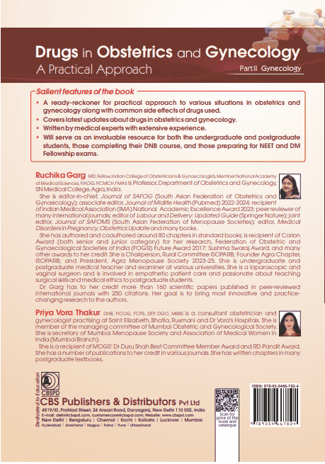 Drugs in obstetrics and gynecology: a practical approach, part 2 -gynecology