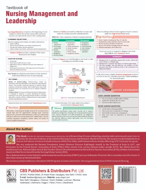 Textbook of nursing management and leadership