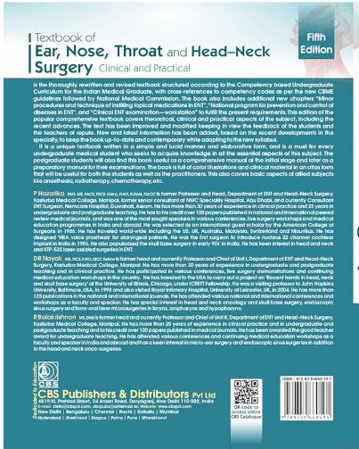 Textbook of ear nose throat and head- neck surgery: clinical and practical