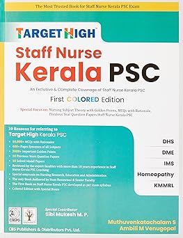 Target high staff nurse kerala psc first colored edition
