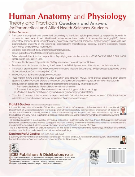 Human anatomy and physiology : theory and practicals, questions and answers for paramedical and allied health sciences students as per the latest competency-based education guidelines