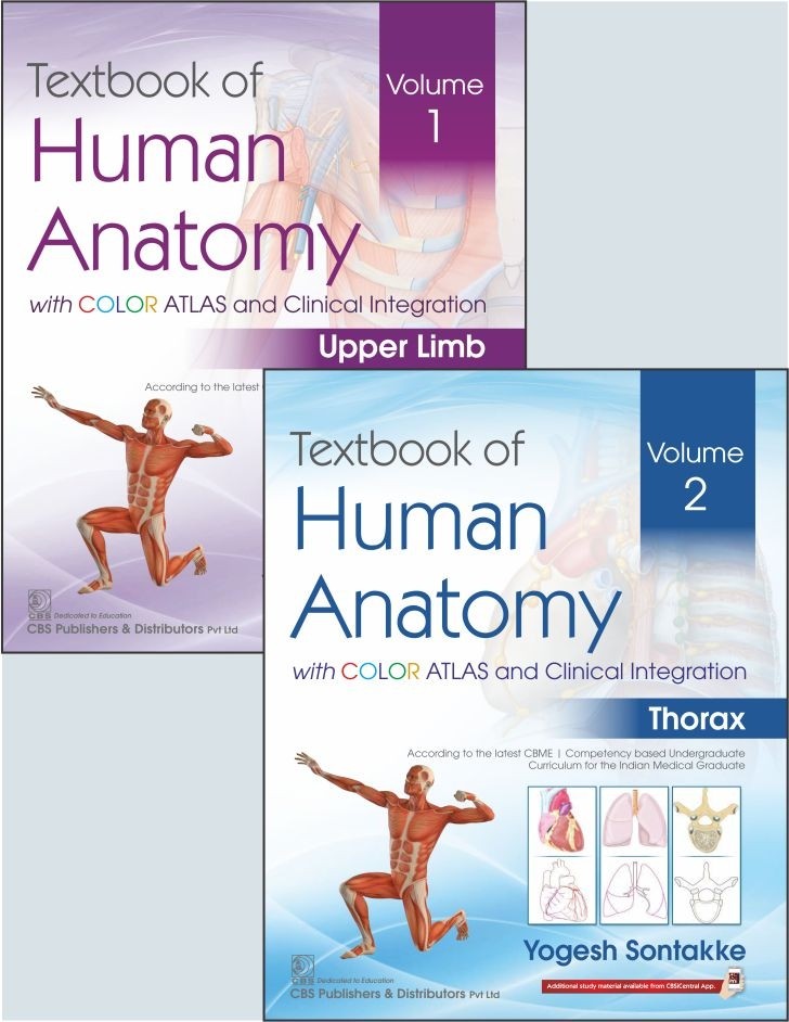 Textbook of human anatomy with color atlas and clinical integration volume 1(upper limb) & 2(thorax)
