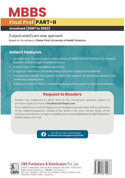 Mbbs final prof :part-ii : unsolved (2007 to 2022) subject-wise/exam-wise approach