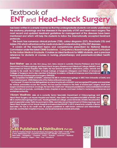 Textbook of ent and head–neck surgery