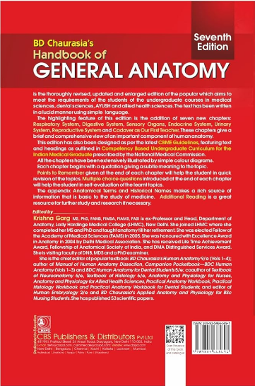 Bd chaurasia’s handbook of general anatomy, 7/e
