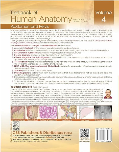 Textbook of human anatomy with color atlas and clinical integration volume 3(lower limb) & 4(abdomen and pelvis)
