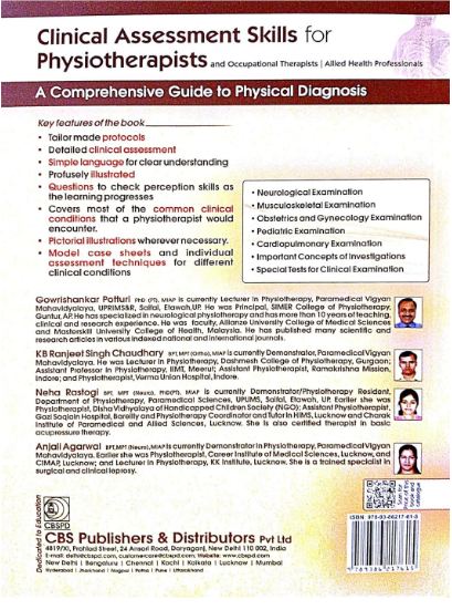 Clinical assessment skills for physiotherapists and occupational therapists| allied health professionals : a comprehensive guide to physical diagnosis