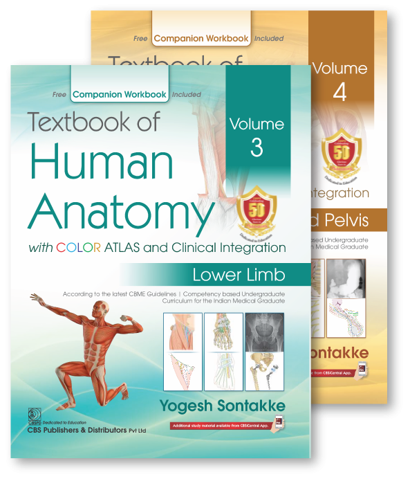 Textbook of human anatomy with color atlas and clinical integration volume 3(lower limb) & 4(abdomen and pelvis)
