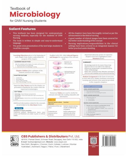 Textbook of microbiology for gnm nursing students (as per the inc syllabus for gnm)