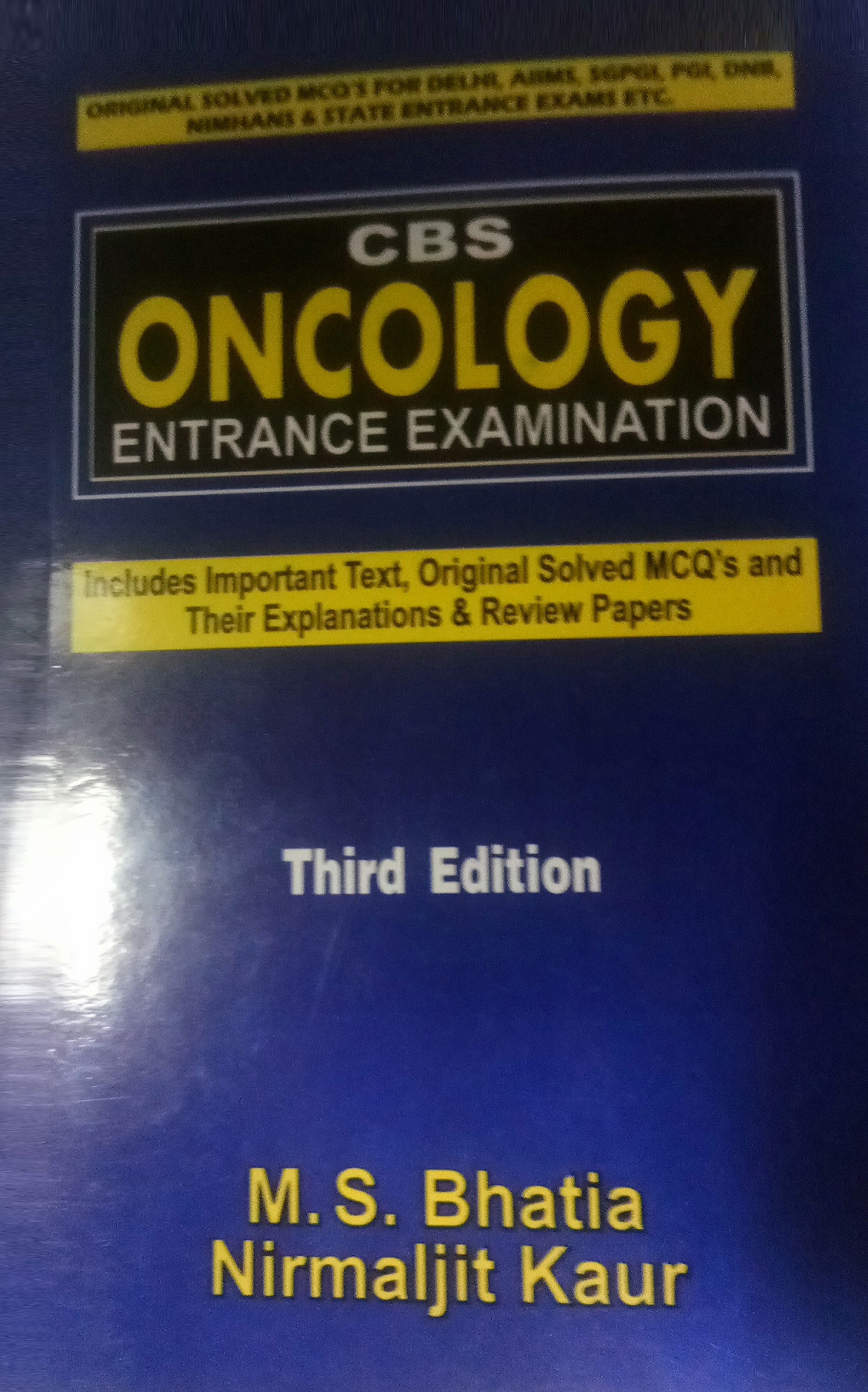 Cbs oncology entrance examination