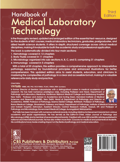 Handbook of medical laboratory technology