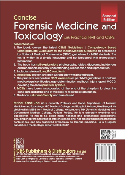 Concise forensic medicine and toxicology, with practical fmt and ospe