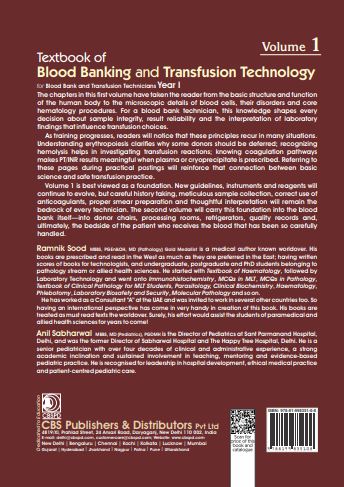 Textbook of blood banking and  transfusion technology, volume 1
