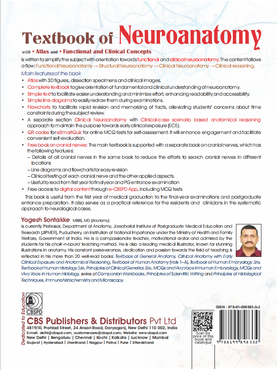 Textbook of neuroanatomy with atlas and functional and clinical concepts + additional book cranial nerves (set)