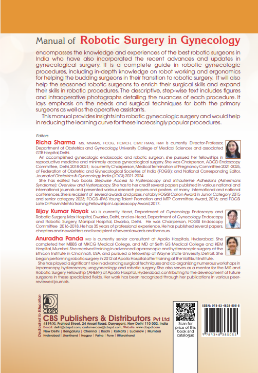 Manual of robotic surgery in gynecology