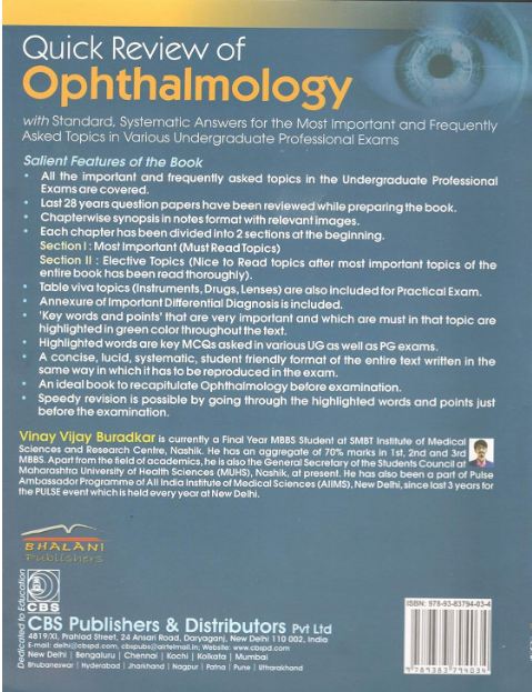Quick review of ophthalmology