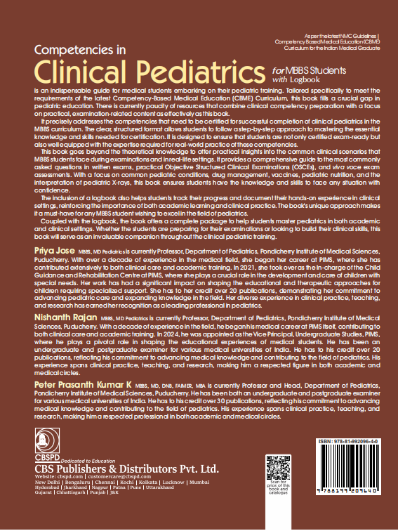 Competencies in clinical pediatrics for mbbs students with free logbook for competencies in clinical pediatrics