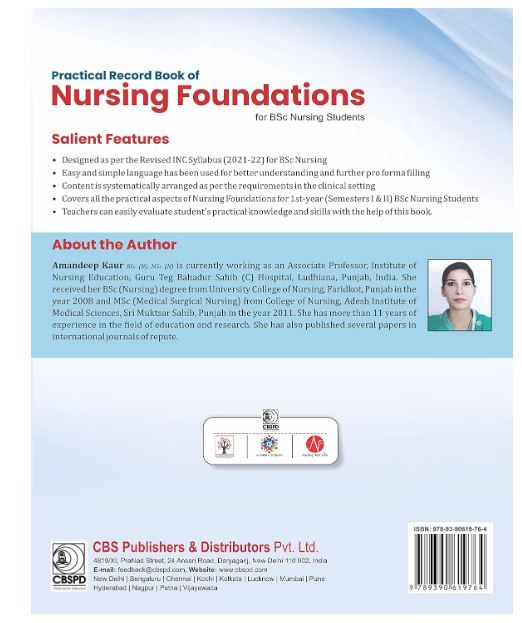 Practical record book of nursing foundation for bsc nursing students