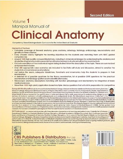 Manipal manual of clinical anatomy (vol. 1)