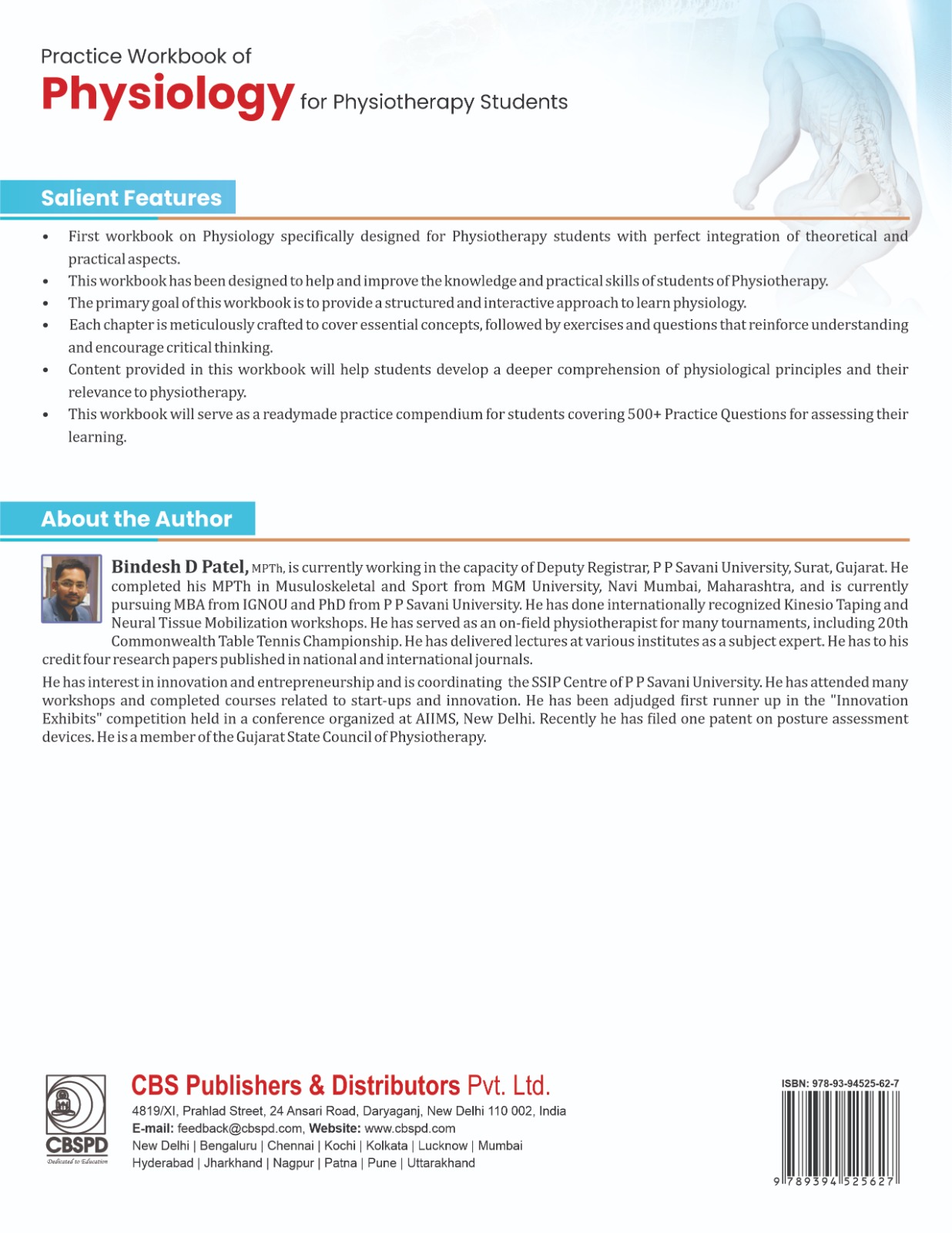 Practice workbook of physiology for physiotherapy students