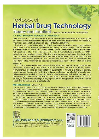 Textbook of herbal drug technology theory and practical