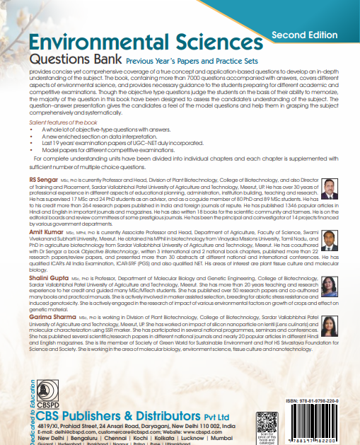 Environmental sciences questions bank previous year’s papers and practice sets