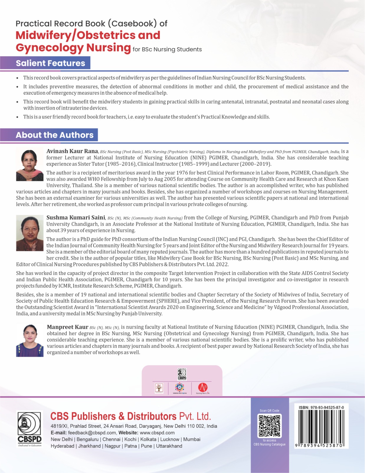 Practical record book of midwifery/obstetrics and gynecology nursing for bsc nursing students