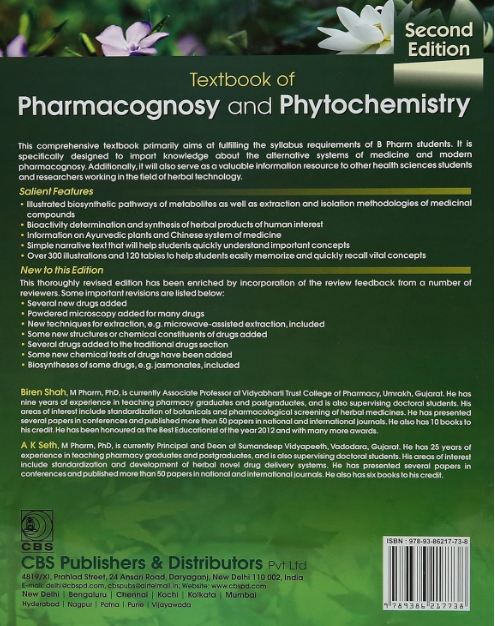 Textbook of pharmacognosy and phytochemistry