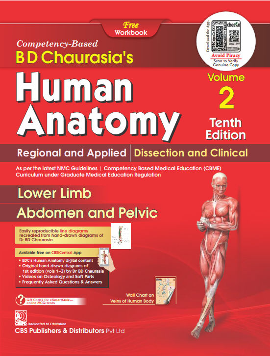 Bd chaurasia’s human anatomy, with free workbook (vol.2)