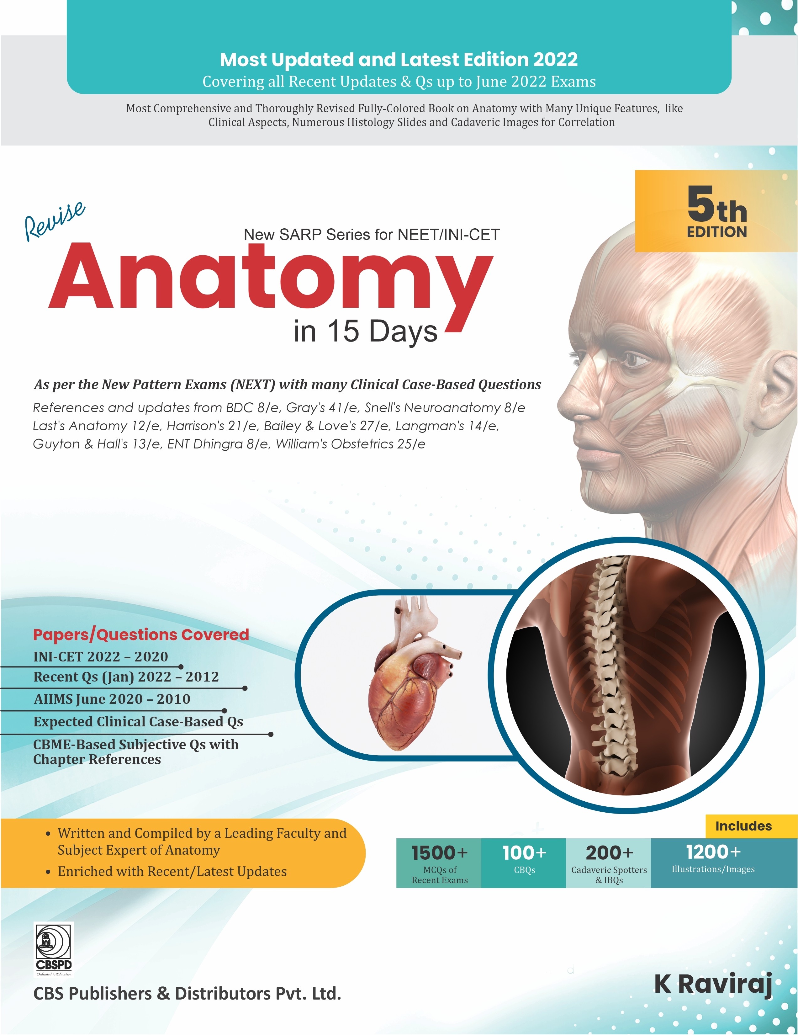 New sarp series for neet/ini-cet: revise anatomy in 15 days (as per the new pattern exams (next) with many clinical case-based questions)