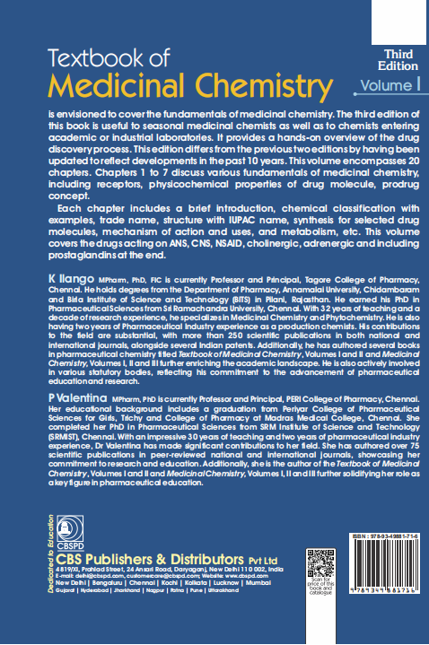 Textbook of medicinal chemistry volume i