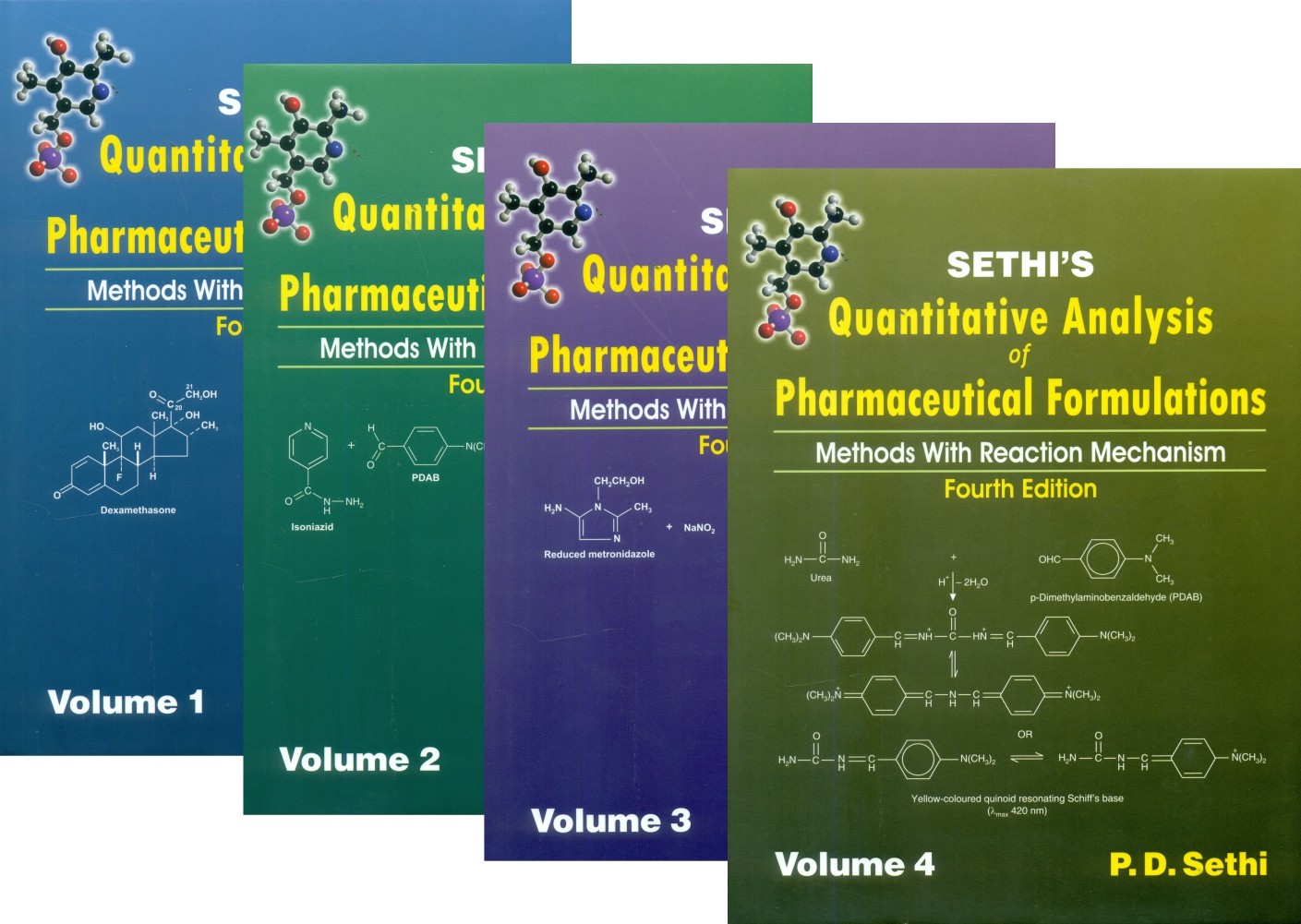 Sethi`s quantitative analysis of pharmaceutical formulations methods with reaction mechanism 4ed 4 vol. set (hb)