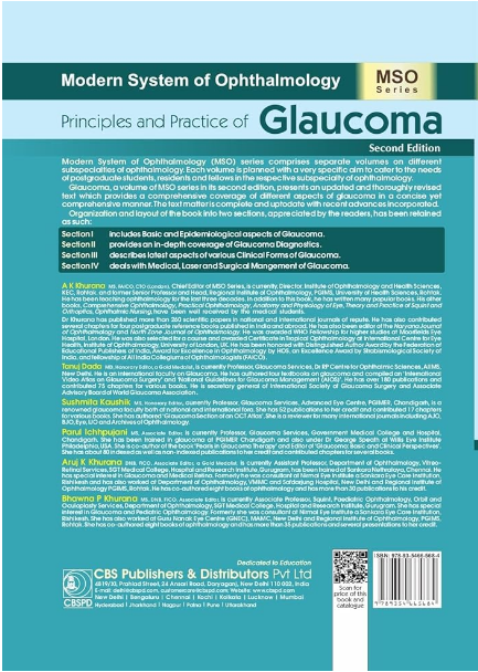 Modern system of ophthalmology: principles and practice of glaucoma