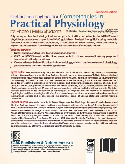 Competency based logbook and practical manual in physiology for first professional mbbs