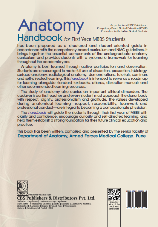 Anatomy handbook for first year mbbs students