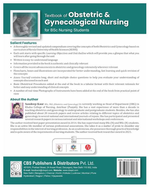 Textbook of obstetric and gynecological nursing for bsc nursing based on kuhs syllabus