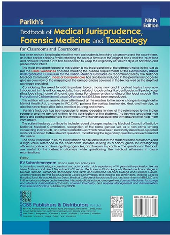 Parikh's textbook of medical jurisprudence, forensic medicine and toxicology : for classrooms and courtrooms