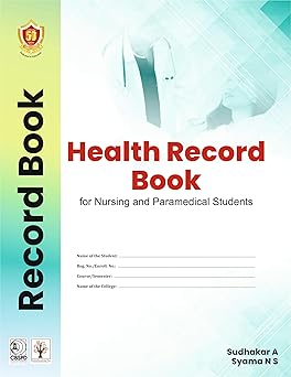 Health record book for nursing and paramedical students