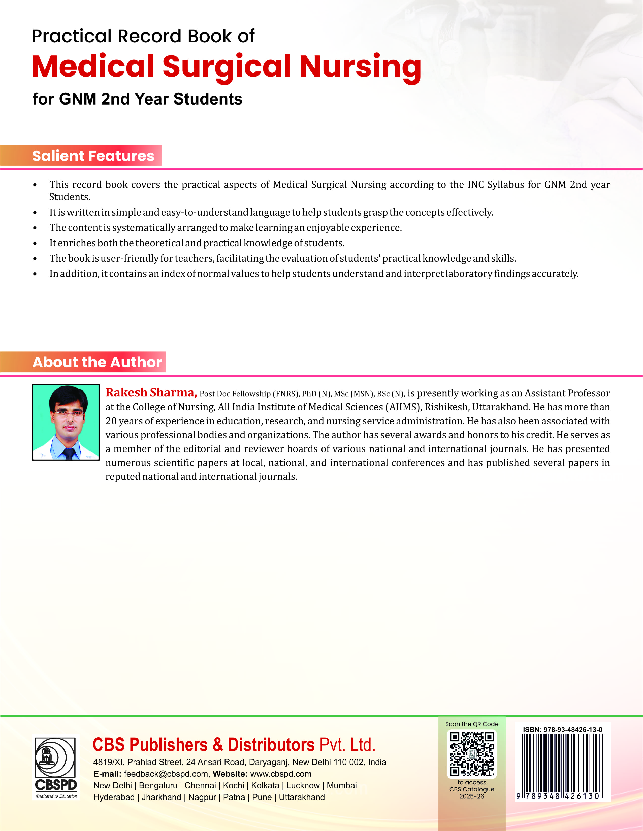 Practical record book of medical surgical nursing for gnm 2nd year students