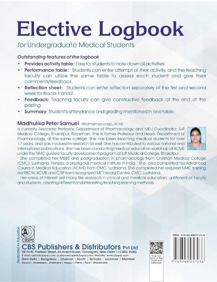 Elective logbook for undergraduate medical students