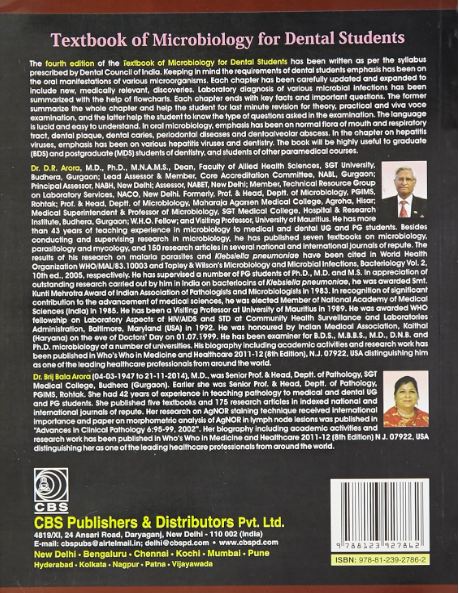 Textbook of microbiology for dental students