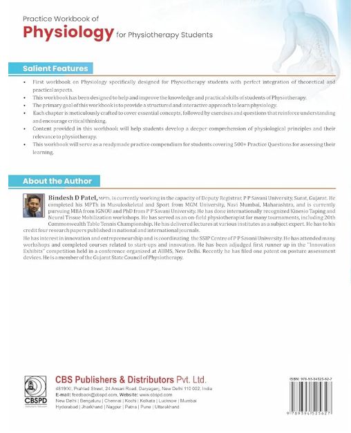Practice workbook of physiology for physiotherapy students
