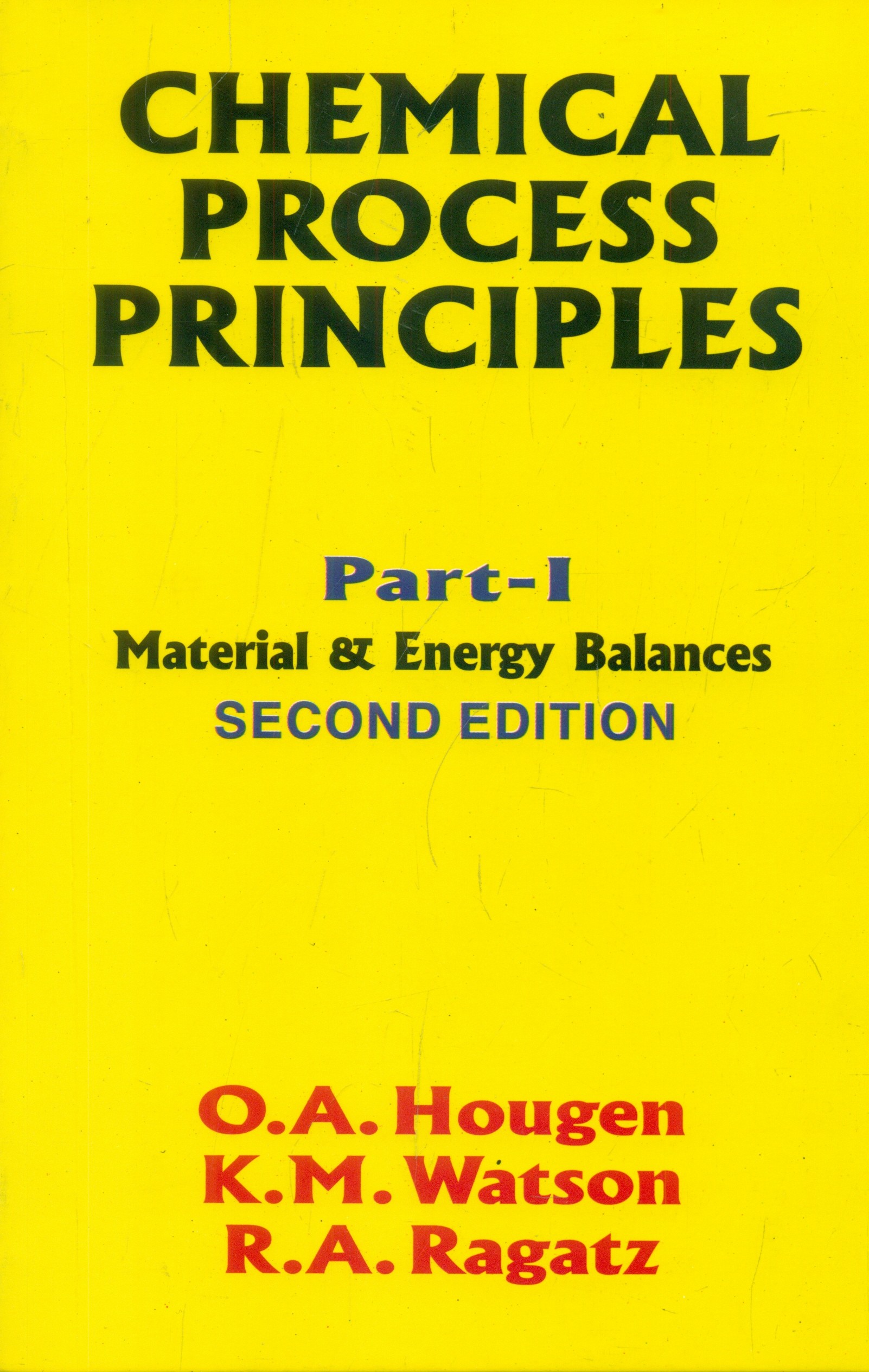 Chemical process principles part-1, 2e