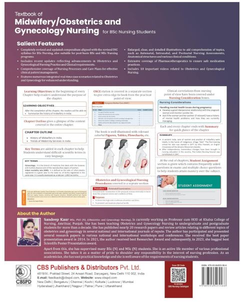 Textbook of midwifery/obstetrics and gynecology nursing (as per the new inc syllabus)