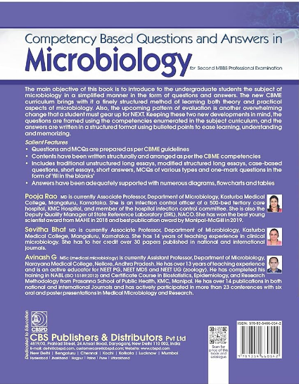 Competency based questions and answers in microbiology for second mbbs professional examination