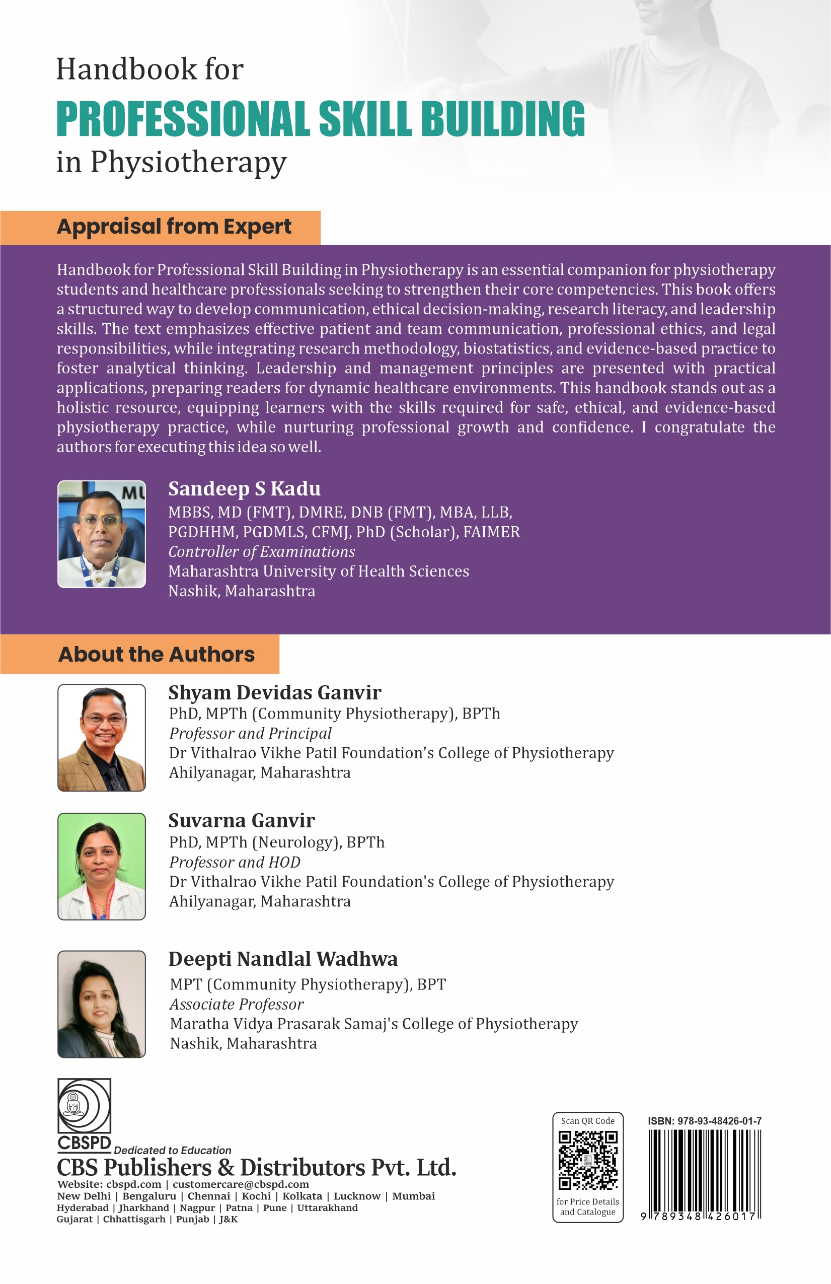 Handbook for professional skill building in physiotherapy