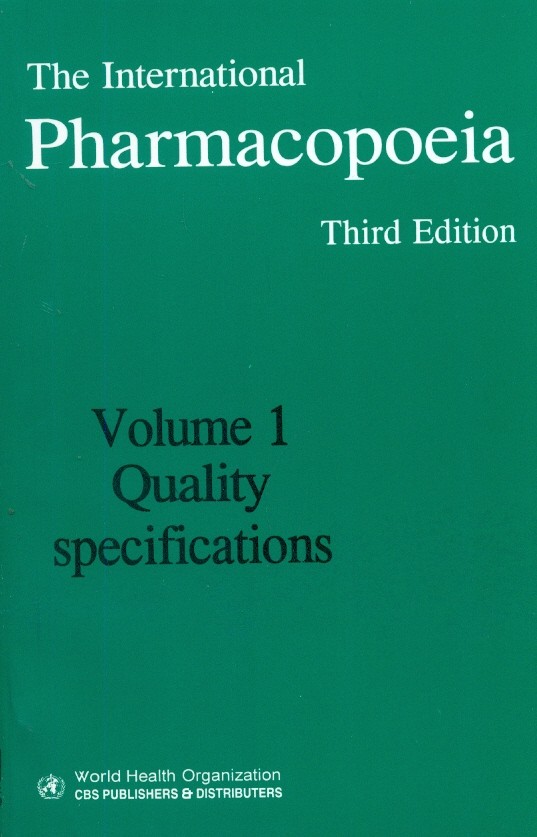 The international pharmacopeia, 3e, vol. 1